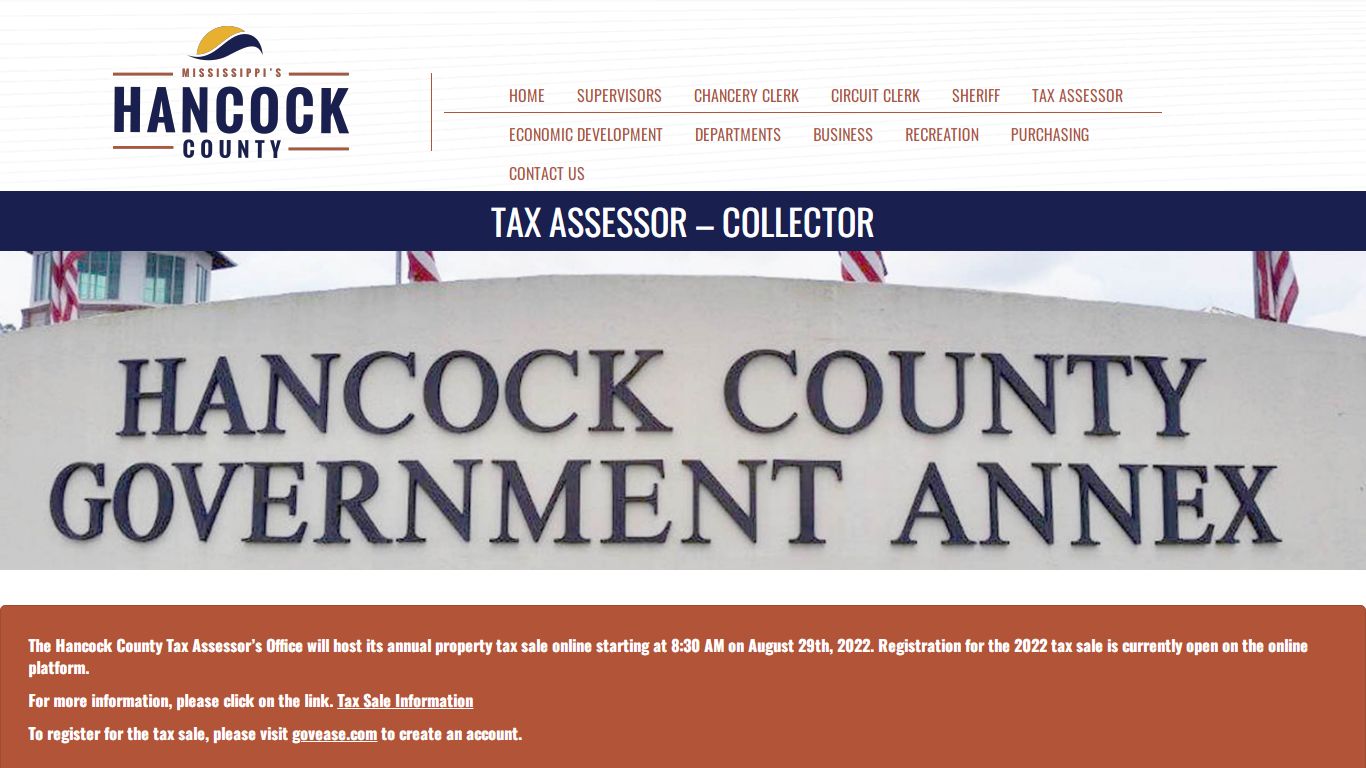 TAX ASSESSOR – COLLECTOR | Mississippi's Hancock County